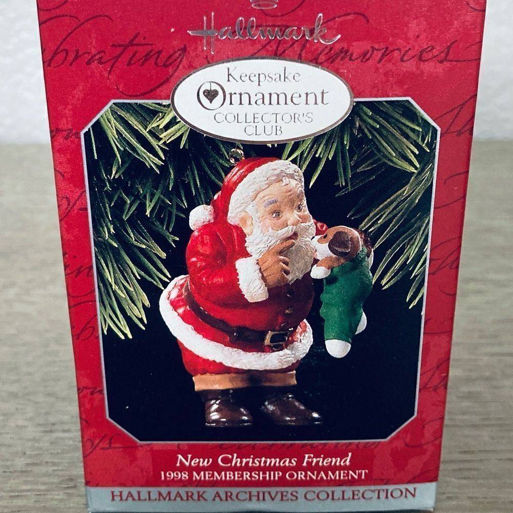 Hallmark Vintage Ornament New Christmas Friend Dog Archives Collection